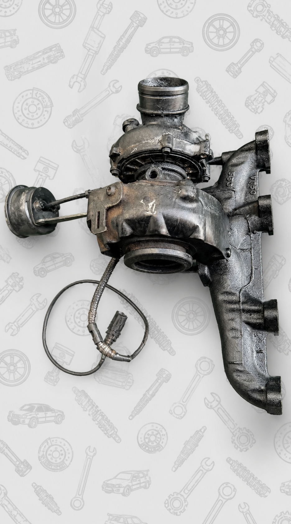 Turbocompresseur GT1646V avec Collecteur d'Échappement - Pièce d'Occasion Volkswagen 2L TDI