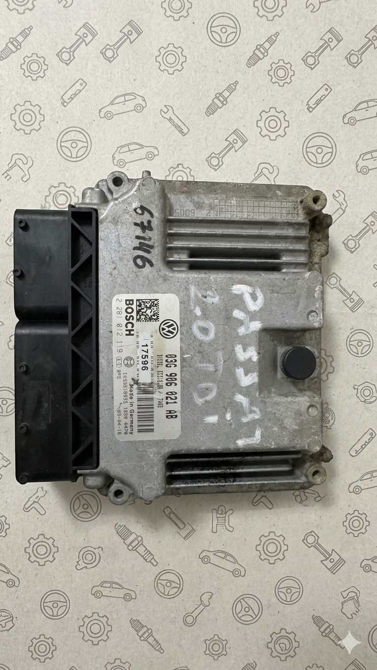 Calculateur Moteur (ECU) Bosch - Volkswagen Passat 2.0 TDI - Réf : 03G 906 021 AB (Occasion)