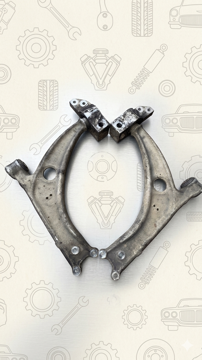 Paire de Bras de Suspension Inférieur Avant en Aluminium - Pour [Volkswagen, Audi,Seat ] - Pièce d'Occasion